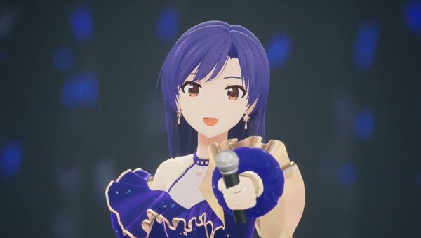 「約束」。来場者も一緒に歌うということで、千早がマイクを向けてくれる